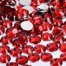 Amazon.co.jp: Yumekirara 3mm 1000粒 赤 銀底ストーン