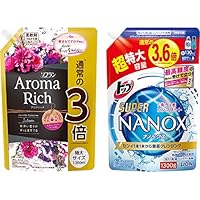 【セット品】ソフラン アロマリッチ 柔軟剤 ジュリエット 詰め替え1200ml+トップ スーパーナノックス 洗濯洗剤 詰め替え1300g