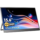 【Amazon限定ブランド】VisionOwl モバイルモニター 15.6インチ iphone/ipad直結可能 超薄型 超軽量590g 自立型 狭額縁 スリムベゼル モバイルディスプレイ ポータブルモニター サブモニター 非光沢IPSパネル/USB