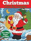 Christmas Color by Number for Kids: Christmas Number Coloring Book (Color by Number Books)