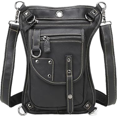 新品タグ付き ブラック レッグバッグ ライダーズバッグ Amazon.co.jp
