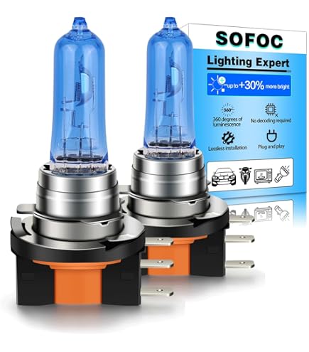 2x H15 4300K Xenon Yellow Halogen Bulbs | 12V 15/55W For DRL, High/Low Beam, Fog Lights (PGJ23T-1) - View #6