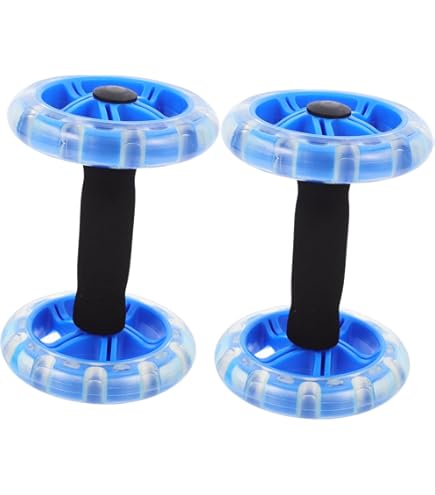 Amazon.co.jp: 2個腹筋ローラー ダブルコアの腹部のホイール