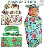 gellwhuのセット1 – 3、新生児Baby Sleepおくるみ袋Cocoon Blanketヘアバンドセット