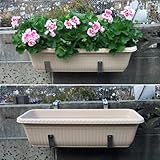 ステンプランターハンガー普及型4個セット[ベランダ手すりにプランターを吊るハンガー] ノーブランド品