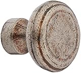 MNG Hardware 84364 Riverstone Button Knob, Large, Distressed Pewter by MNG Hardware