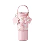 Sidagar 750ml 水筒 保温保冷タンブラー ステンレス製 再利用可能 漏れない ウォーターボトル ストラップ付き 旅行用 ポータブルコーヒーカップ Apple