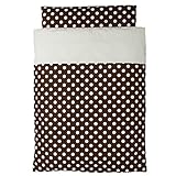 洗えるお昼寝布団 5点セット 日本製 ポルカドット 園児用敷布団 ブラウンバッグ (ブラウン)