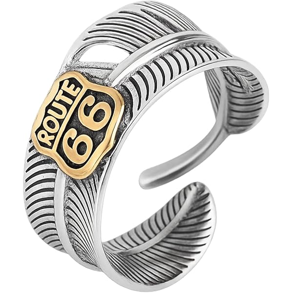 Amazon | インディアンジュエリー リング イーグルフェザー 鷲 羽