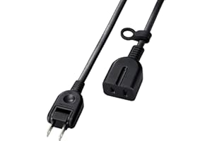 エレコム 電源タップ 延長コード 1m 1口 ほこり防止シャッター付き 極性対応 (N極) 3ピンプラグ接続可能 スイング式プラグ採用 熱硬化性樹脂採用 ブラック ECT-4210BK