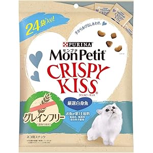 モンプチ 猫用おやつ クリスピーキッス グレインフリー 厳選白身魚 72g