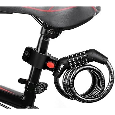 ‼️美品‼️自転車・ケーブルロックセット ケーブルロック ダイヤルロック 自転車ロック 鍵 暗証番号 4桁 ロード