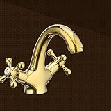 awxjxシンクタップ銅ヨーロピアンスタイルレトロスタイルバスルームWash Basin SittingホットAng Cold図面