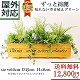 送料無料◎ 屋外対応 シサスミックスグリーンプランター フェイクグリーン 造花 シサスガーランド シダ アレンジメント インテリア プランター wgsp-19