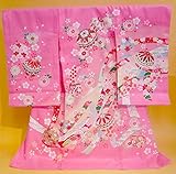 【正絹】 お宮参り着物　（初着・産着）　女児　M3-10 手毬に熨斗目・華ピンク　新品仕立上り　★もれなく５大特典付！