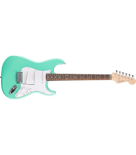 エレキギターSquier Stratocaster ホワイトアイスグリーン Amazon.co.jp: Squier by Fender スクワイヤー エレキギター Debut