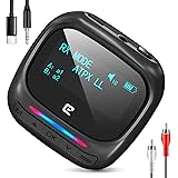 Eletoker Bluetooth 5.2 トランスミッター レシーバ ー aptX-Adaptive aptx-LL aptX HD 対応 LEDディスプレイ 一台多役 小型 低遅延 受信機 送信機 2台同時接続 ブルートゥース