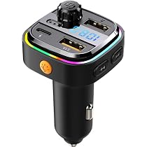 Amazon.co.jp: QISI FMトランスミッター bluetooth 車 シガーソケット 