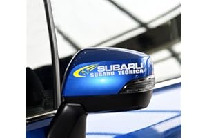 スバル ドアミラー ステッカー レヴォーグ WRX アウトバック STI BRZ フォレスター G4 クロスオーバー XV カッコいい 耐熱 反射 防水 (ぎんはく)
