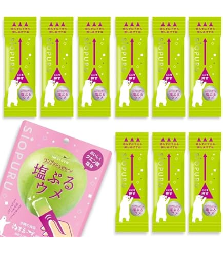 Amazon.co.jp: 塩ぷるレモン10本 ウメ10本 (計20本) ゼリー スティック