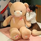 大きい/巨大 くまぬいぐるみクマ抱き枕 特大 くま/テディベア 可愛い熊 動物 大きい/巨大 くまぬいぐるみ/熊縫い包み/クマ抱き枕/お祝い/ふわふわぬいぐるみ (C#NEW ブラウン, 120cm)