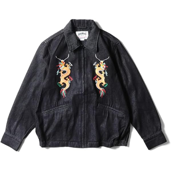 Amazon | [ヒューストン] INDIGO NYLON SOUVENIR JACKET
