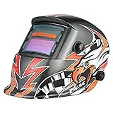 KKmoon 自動遮光 溶接面 溶接ヘルメット TIG MIG ソーラーパワーヘッドバンド調整可能