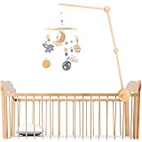 Baby Crib Mobile Arm Wooden Crib Mobile Holder Non-Slip Crib Mobile Bed Bell Holder Arm Nursery Mobile Hanger DIY Baby Crib M