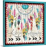 Lorilynn Simmsプレミアムシックラップキャンバス壁アート印刷題名Native American – ドリームキャッチャー 16" x 16" 2335656_24_16x16_none
