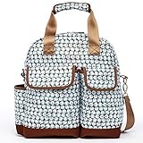HC Baby Diaper Backpack Bags Multifunctional Baby Backpack Diaper Bag Mint Turquoise Brown Polka Dot