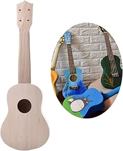 Coxeer ウッドギターキット楽器diy絵画デザインウクレレ教育玩具未塗装クリエイティブdiyウクレレキット楽器玩具 ギター 弦楽器 おもちゃ Amazon