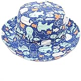 女の子 男の子 子供サンバイザー フィッシャーマンハットドットUVカット (46CM)