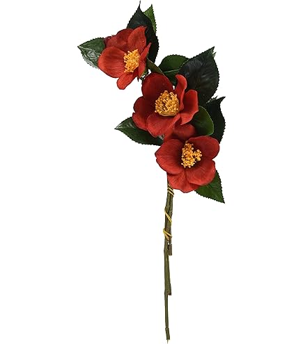 Amazon.co.jp: 東京堂 造花 #ホワイト 椿径9.5XL25×W15cm MAGIQ