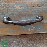 シンプルなデザインのシャビーなアイアンハンドル。アイアンハンドル　91350015