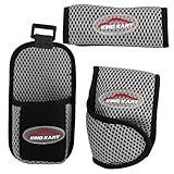 uxcell カーカバーセット ナイロン ブラック グレー 自動車アクセサリ