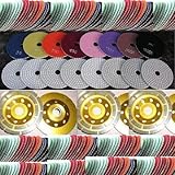 Diamond Polishing Pads 4 inch 48 Pieces Set Pad 3mm Thick And 12 Pce 4 Inch Double Row Cup Wheel [並行