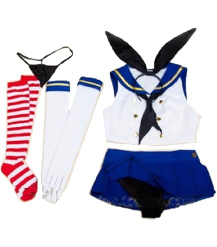 艦隊これくしょん 島風 (11点セット カチューシャ + セーラー服 + スカート + リボン + 袖 + 手袋 + ロング靴下 + Tバック + 耐熱ウィッグ + ウ rdzdsi3 Amazon.co.jp: 艦隊これくしょん 島風 (11点セット カチューシャ