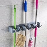 キッチン収納モップブラシキッチンウォールシェルフマウントハンガー5ポジションオーガナイザーホルダーツールホットセール