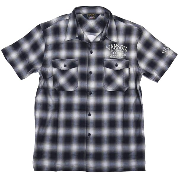 Amazon.co.jp: バンソン VANSON NVSS-2504 半袖シャツ 総柄 開襟シャツ