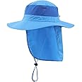 Home Prefer Outdoor UPF50+ Mesh Sun Hat Wide Brim Fishing Hat with Neck Flap