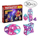 fantastoy磁気タイル30個磁気Construction Toysピンクとパープル創造性Beyond想像力、インスピレーション、Recreational、教育、従来