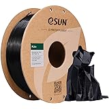 eSUN PLA Plus 3Dプリンターフィラメント PLA+ 寸法精度+/-0.03mm、1.75mm径 3Dプリンター用 正味量1KG (2.2LBS) スプール造形材料PLA材料 (黒)