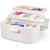 おかあさんの薬箱 Amazon.co.jp: 薬入れ箱 薬ボックス 救急箱 大容量 特大 3段に