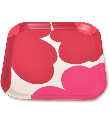 Amazon｜[マリメッコ] トレイ トレー お盆 おしゃれ 丸 Suur Unikko