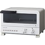 コイズミ オーブントースター 1200W 無段階温度調節 15分タイマー 2枚焼き ホワイト KOS-1204/W