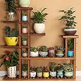 ZYN ソリッドウッドフラワーシェルフ多層フロアタイプシンプルバルコニーリビングルームフラワーポットラック (サイズ さいず : L115CM*W25CM*H115CM)