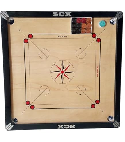 Amazon.co.jp: Surco Vintage-K Carrom Board with Coins and Striker