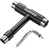 Vanproオルインワンスケートボード用ツール スケボー万能持ち運び便利 多機能スケボーメンテナンス アレンレンチ フィリップスクリュードライバー (全金属)…
