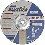 Norton Blue Fire Plus Foundry Heavy Duty Depressed Center Abrasive Wheel, Type 27, Zirconia Alumina,