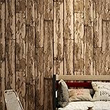 Blooming壁981003風化木製パネル木製Plank Textured壁紙ウォール壁画のバスルームキッチンリビング、Lサイズ、57 Square Ft /ロール